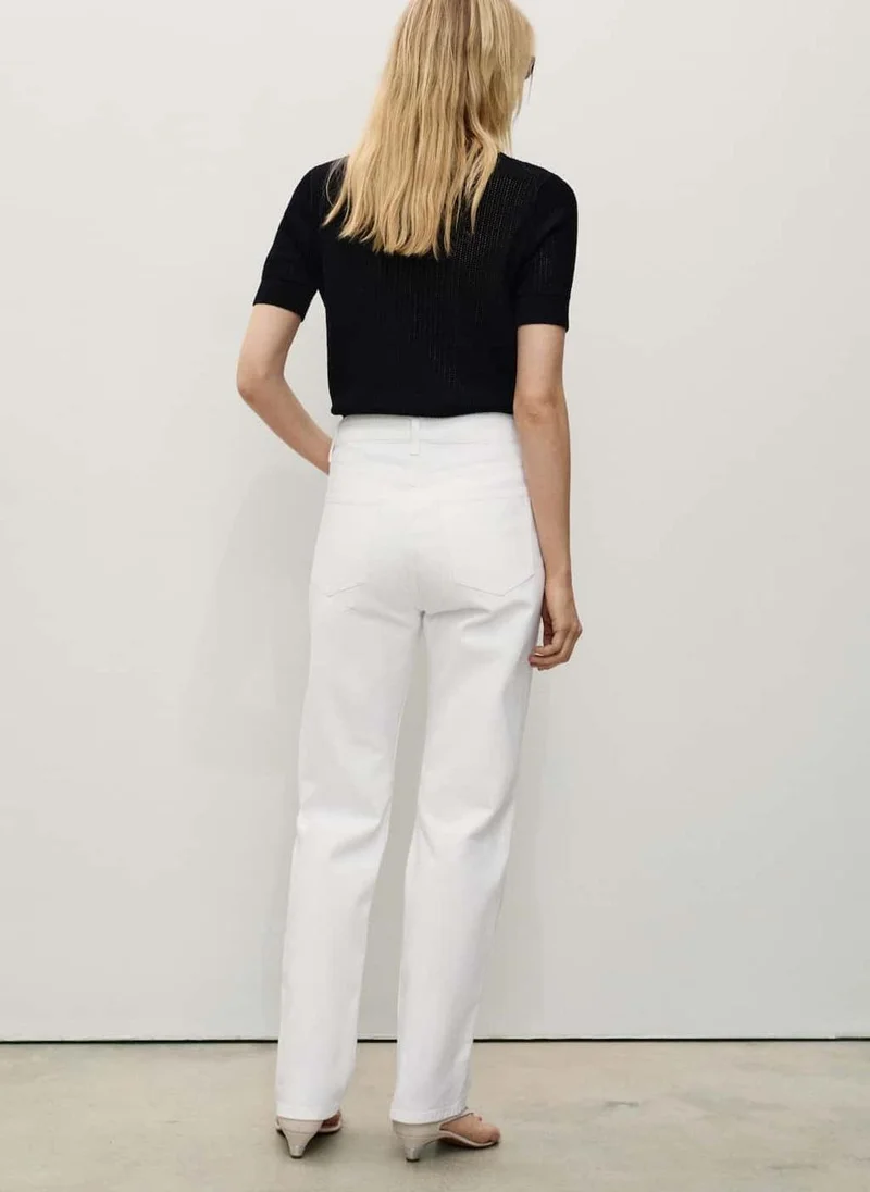 MANGO matilda medium rise straight-fit jeans